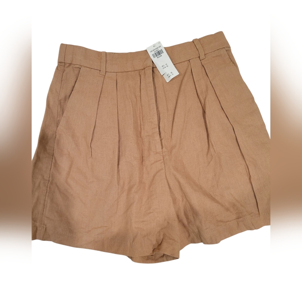 Abercrombie & Fitch Women's High Waisted Tan Shorts - Picture 2 of 5
